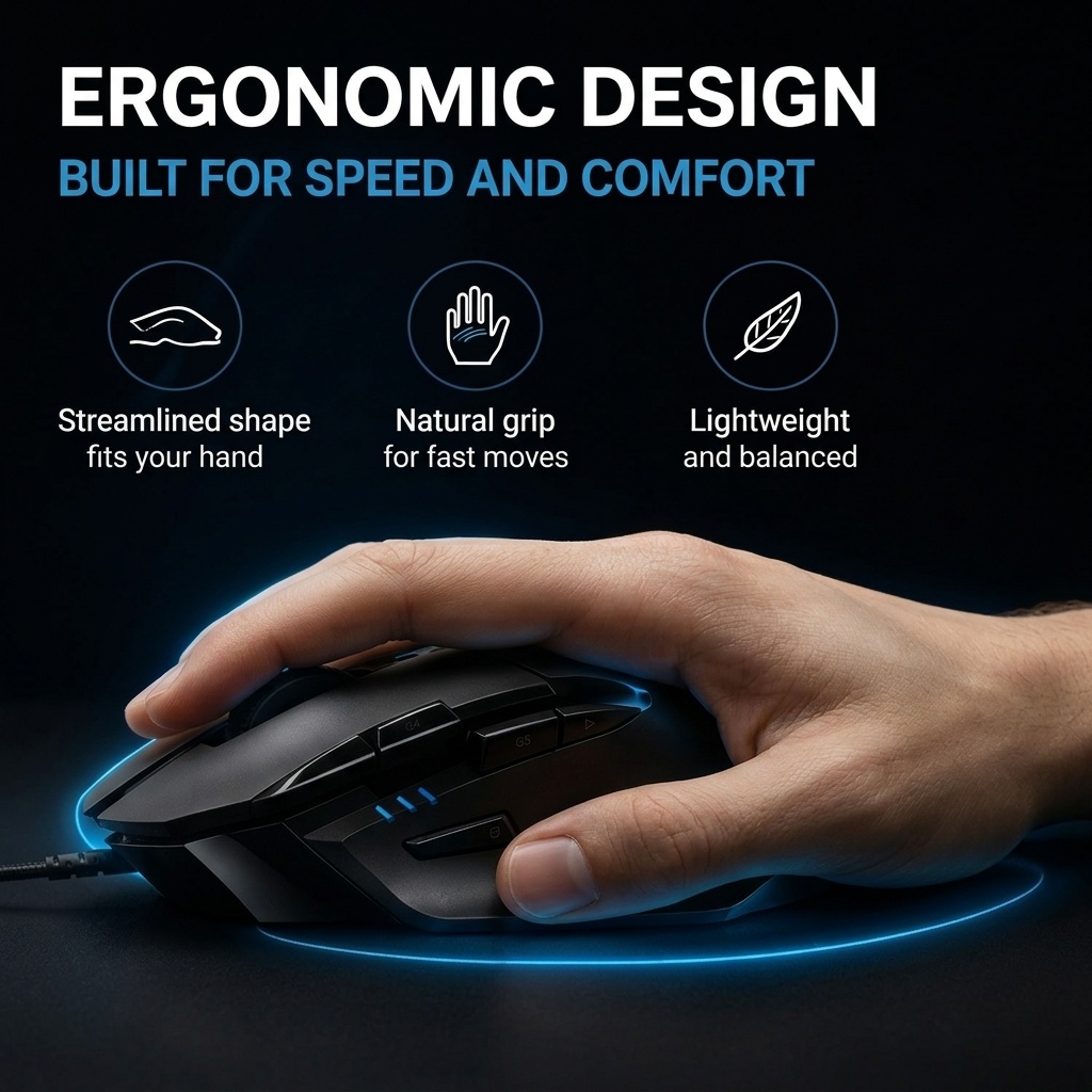 Logitech G402 Przewodowa Mysz  – Esports Gaming Logos recenzja i cena