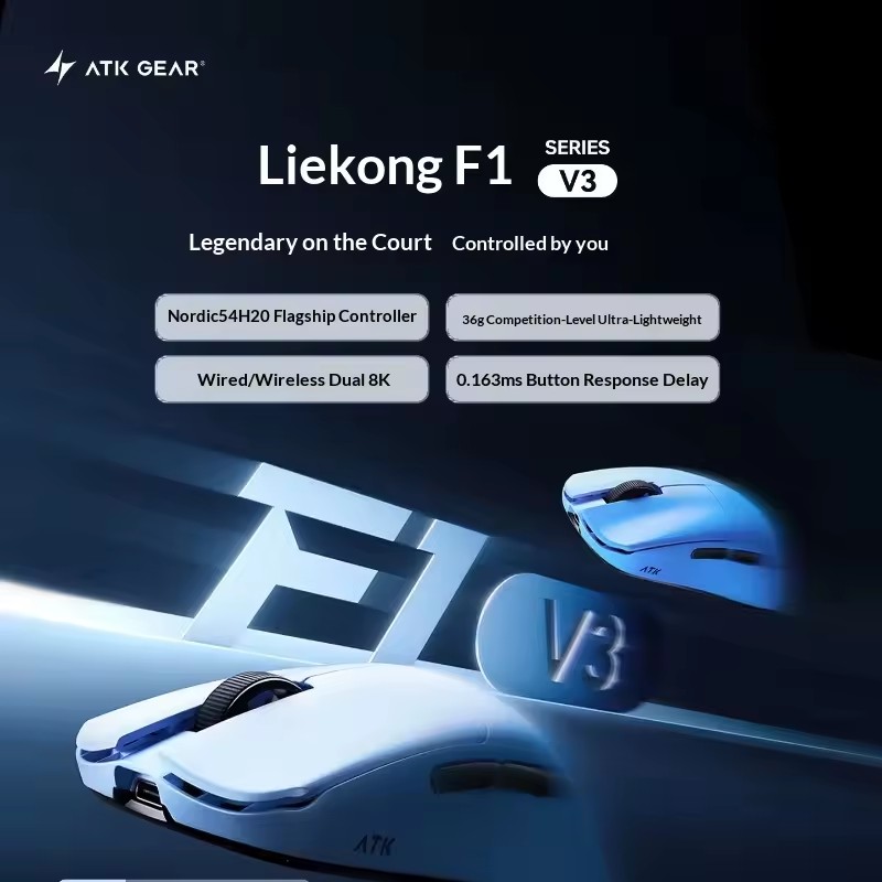 ATK F1 V2/V3 Bezprzewodowa mys – Esports Gaming Mouse Wireless recenzja i cena