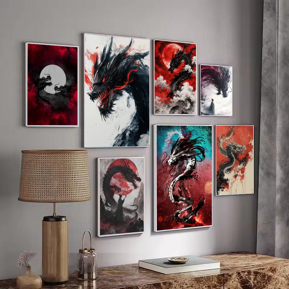 Czarny Smok Plakat Wodoodporne – Esports Gaming Lounge recenzja i cena
