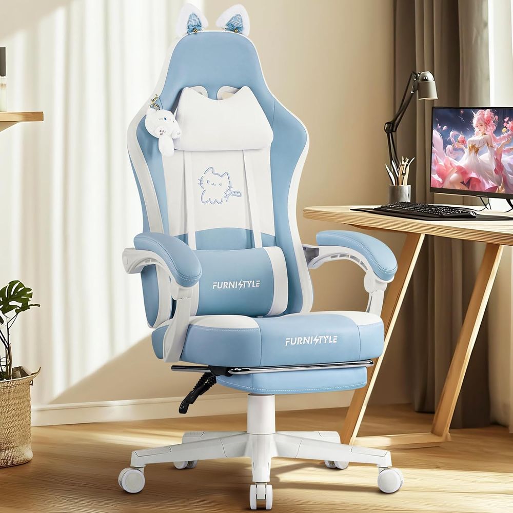Ergonomiczne niebiesko-białe k – Gaming & Esports District recenzja i cena